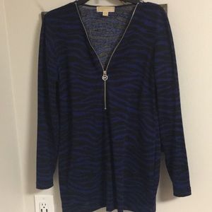 Black/blue MK 1/2 zip sweater